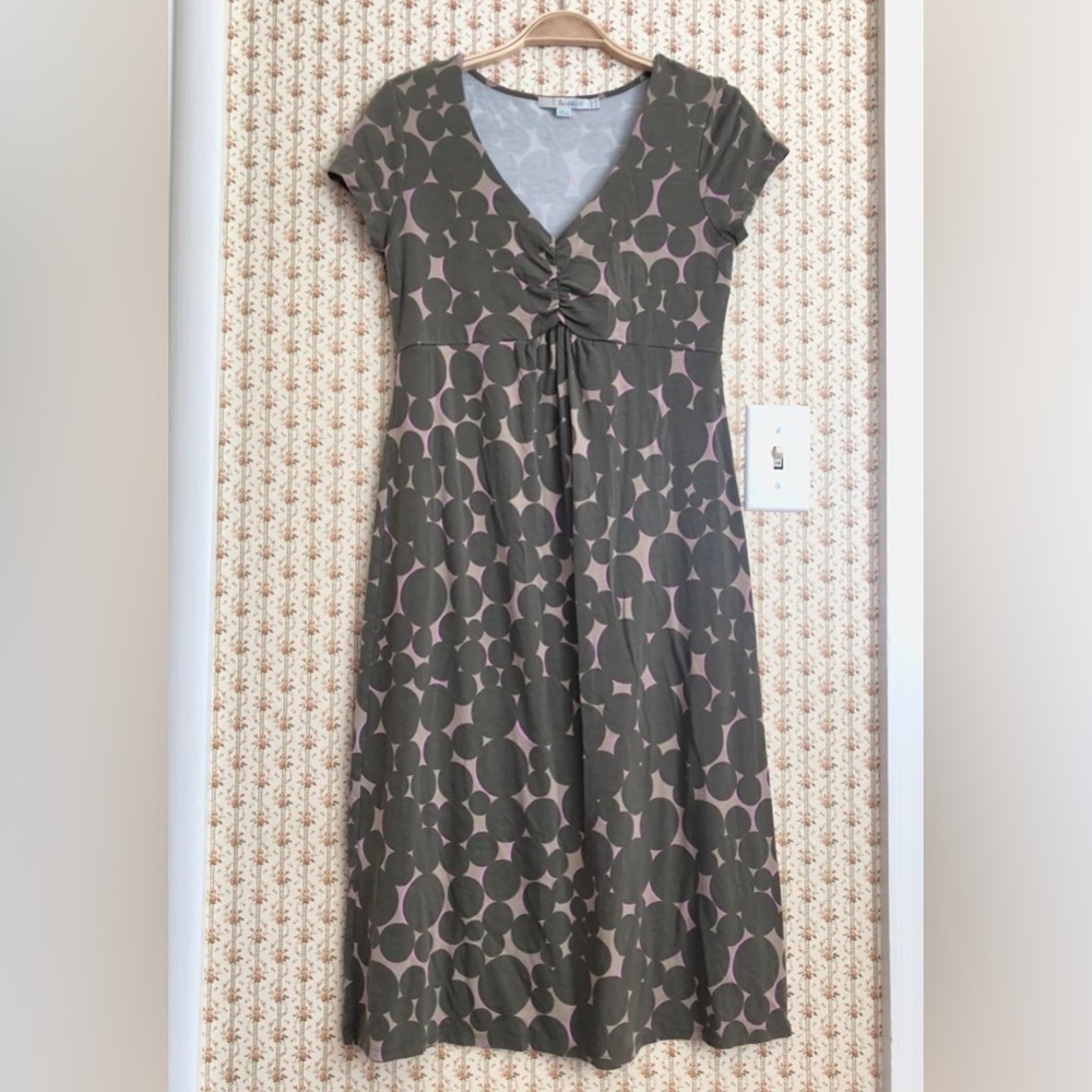 Boden Circle Print Stretch Jersey Midi Dress | 8 Long